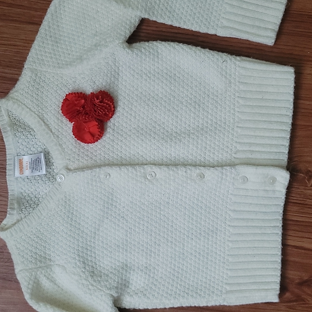 Holiday Sweater Button Down Sweater Acrylic XS 4 - Picture 3 of 6